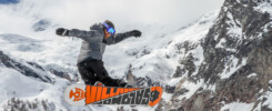 Snowboardeur réalisant un trick freestyle à Vars et Risoul